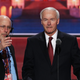 Arkansas Governor Asa Hutchinson, right, speaks at the Republican National Convention in July 2016 at Quicken Loans Arena in Cleveland, Ohio.